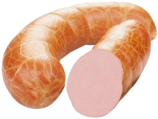 Ring bologna in beef bung casing sliced