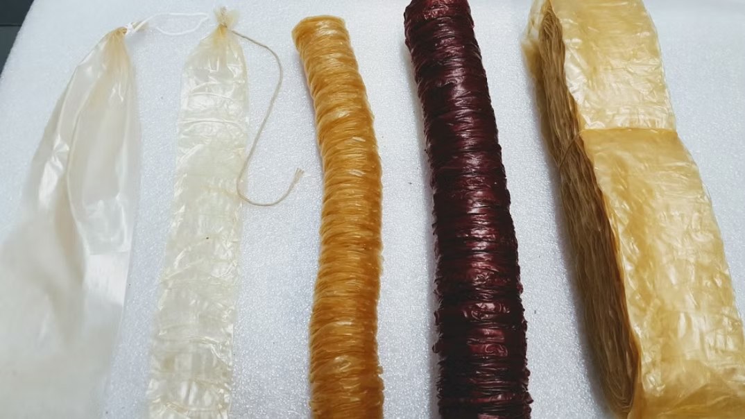 Collagen casing variety, ring, mahogany, and natural styles