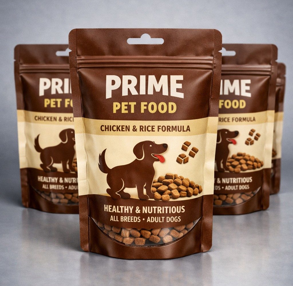 Doypack pouch printed for pet food