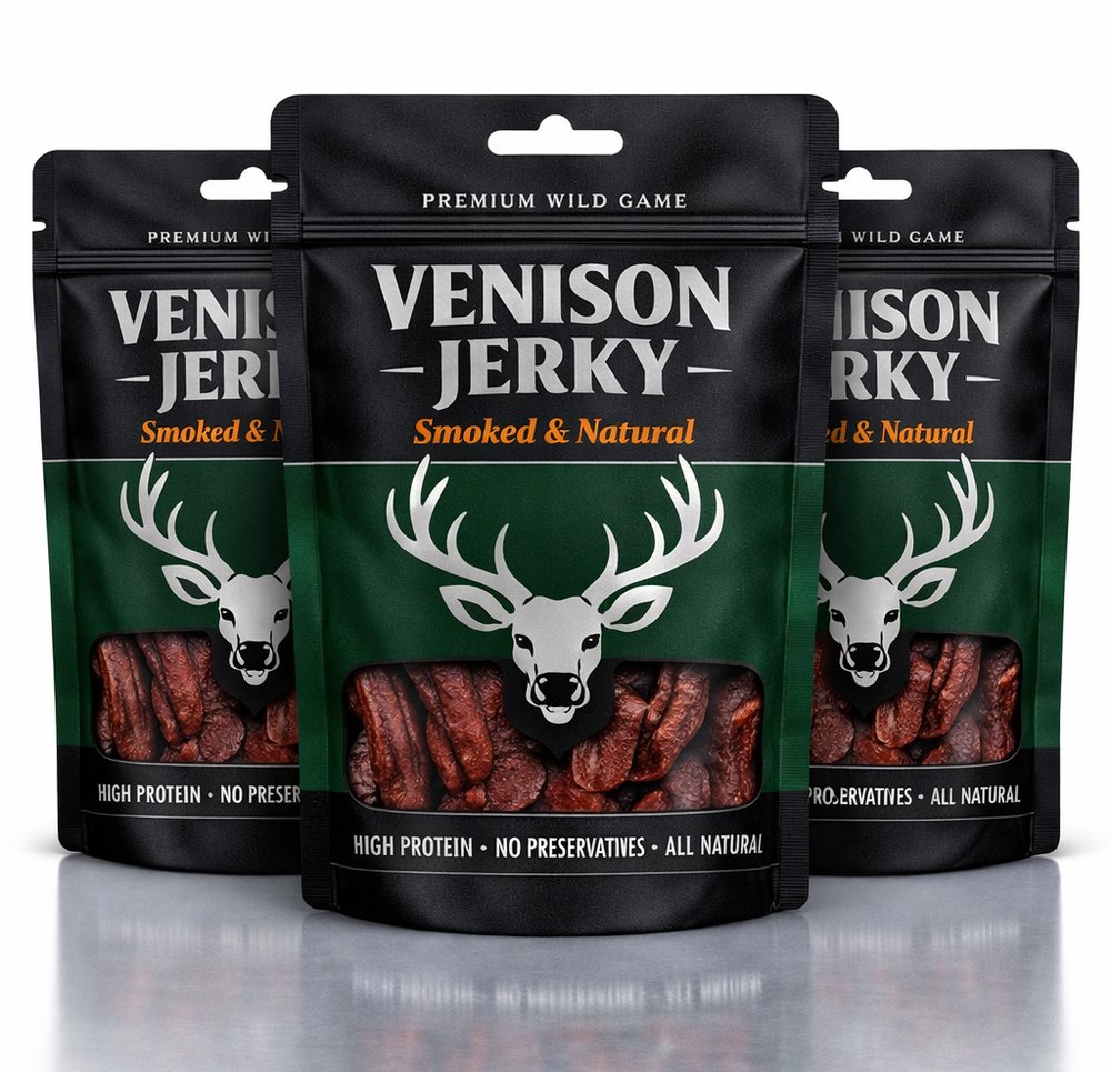 Doypack pouch printed for venison jerky