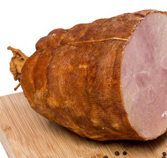 Stocking netting on smoked whole product