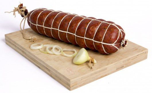 Design netting golden thread on large ham